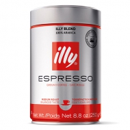 Illy Caffe Espresso, кофе молотый, 250 г., металлическая банка.